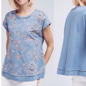 Akemi + Kin from Anthropologie blue top